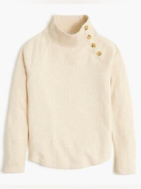 J. Crew Wide Button-Collar Pullover Sweatshirt